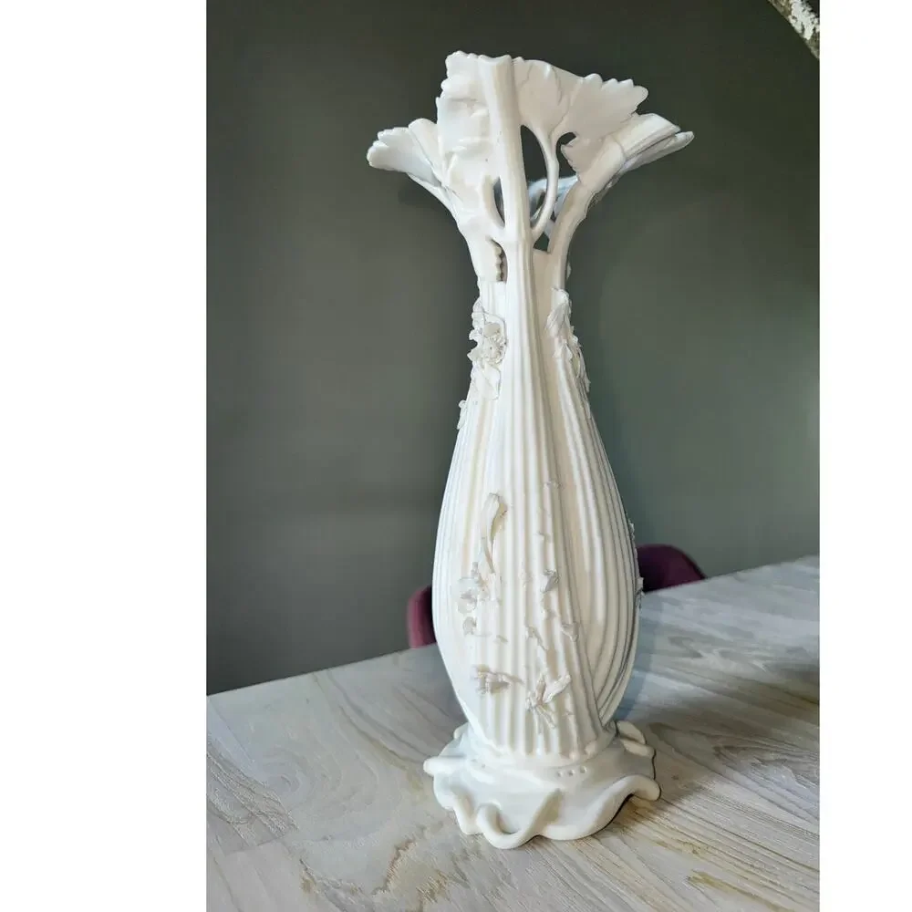 Antique 19th Century Samuel Alcock Vase Floral Cut Out Unique One of a Kind FLAW